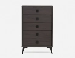KIERA mid-century modern 5-drawer chest