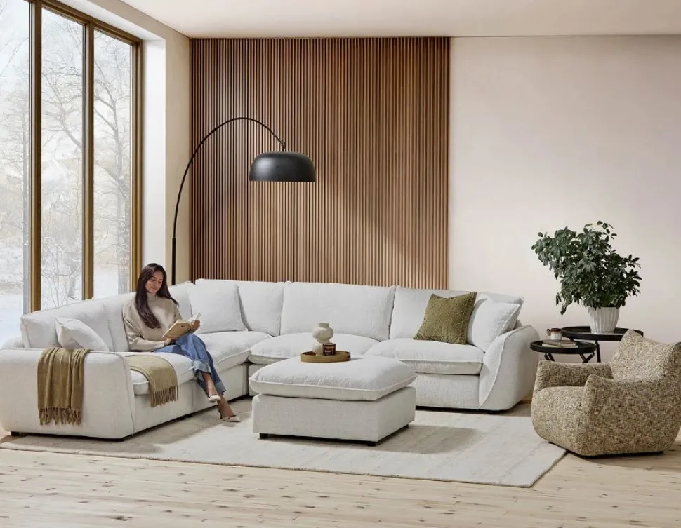 KIMM contemporary 6-pc modular sectional sofa