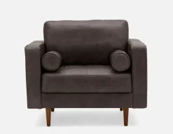 KINSEY 100% leather armchair