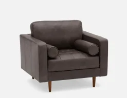 KINSEY 100% leather armchair