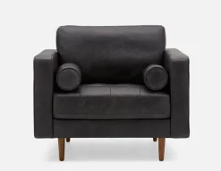 KINSEY 100% leather armchair
