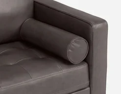 KINSEY 100% leather loveseat