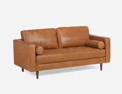KINSEY 100% leather loveseat