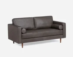 KINSEY 100% leather loveseat