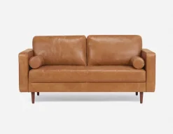 KINSEY 100% leather loveseat