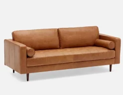 KINSEY 100% leather ottoman