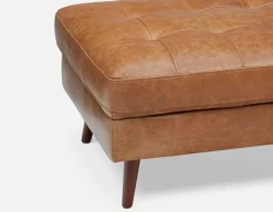KINSEY 100% leather ottoman