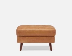 KINSEY 100% leather ottoman