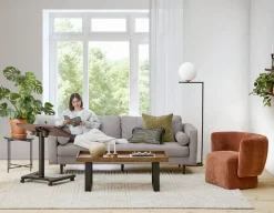 KINSEY mid-century modern 3-seater sofa