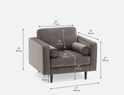 KINSEY velvet armchair