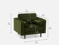 KINSEY velvet armchair