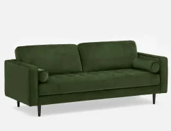 KINSEY velvet 3-seater sofa