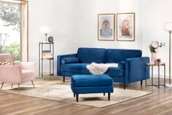 KINSEY velvet 3-seater sofa