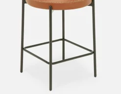 KURO Industrial-modern counter stool with backrest 66cm