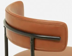 KURO Industrial-modern counter stool with backrest 66cm
