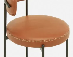 KURO Industrial-modern counter stool with backrest 66cm