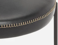 KURO Industrial-modern counter stool with backrest 66cm