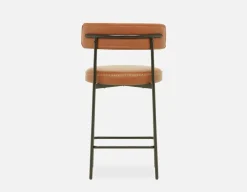 KURO Industrial-modern counter stool with backrest 66cm