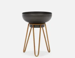 KUSHINA metal planter with stand 50 cm
