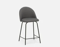 LAVAL mid-century modern counter stool with backrest 61 cm