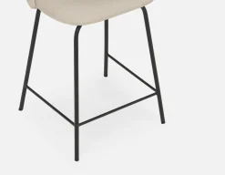 LAVAL mid-century modern counter stool with backrest 61 cm
