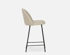 LAVAL mid-century modern counter stool with backrest 61 cm