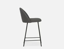 LAVAL mid-century modern counter stool with backrest 61 cm