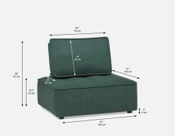 LEON 1-pc modular interchangeable sofa
