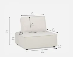 LEON 1-pc modular interchangeable sofa
