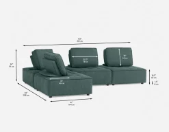 LEON 4-pc modular interchangeable sofa