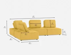 LEON 4-pc modular interchangeable sofa