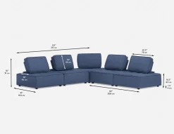 LEON 5-pc modular interchangeable sofa
