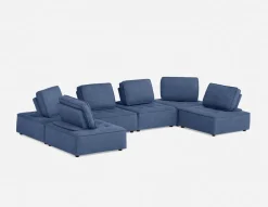 LEON 6-pc modular interchangeable sofa