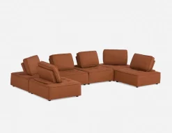LEON 6-pc modular interchangeable sofa