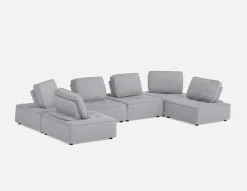 LEON 6-pc modular interchangeable sofa