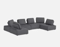 LEON 6-pc modular interchangeable sofa