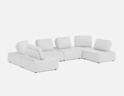 LEON 6-pc modular interchangeable sofa