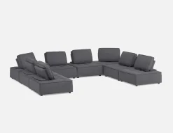 LEON 8-pc modular interchangeable sofa