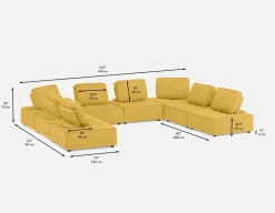 LEON 8-pc modular interchangeable sofa
