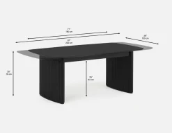 LESTER extendable dining table 180 cm to 220 cm