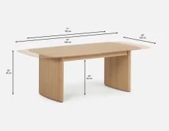 LESTER extendable dining table 180 cm to 220 cm