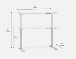 LEVER 2-stage single motor electric desk 120 cm (top included)