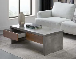 LIAM industrial chic coffee table 116 cm
