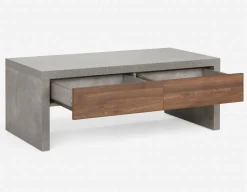 LIAM industrial chic coffee table 116 cm
