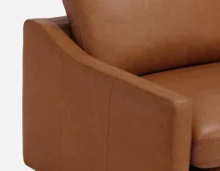 LIMA 100% leather sectional sofa-bed right-facing
