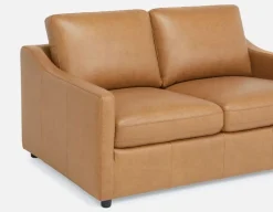 LIMA modern 100% leather loveseat