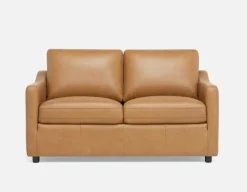 LIMA modern 100% leather loveseat