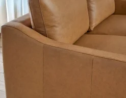 LIMA modern 100% leather 3-seater sofa