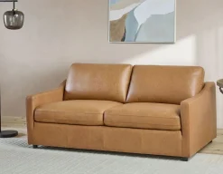 LIMA modern 100% leather 3-seater sofa