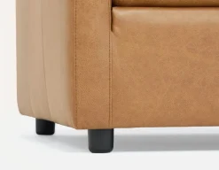 LIMA modern 100% leather 3-seater sofa